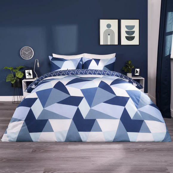 Shapes Duvet Cover Set - Navy