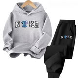 Kids NK Stitch Print 2Pc Pants and Hoodie Set