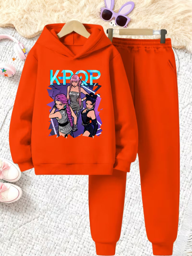 Warm Hooded Sweatshirt and Jogger Pants Set