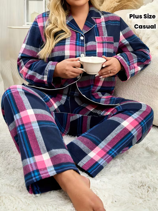 Plus Size Casual Pajama Set