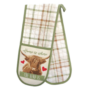 Highland Cow Double Oven Glove