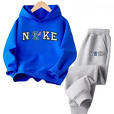 Kids NK Stitch Print 2Pc Pants and Hoodie Set