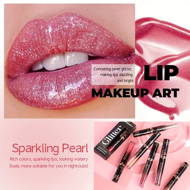 8 PC Glitter Lip Glosses