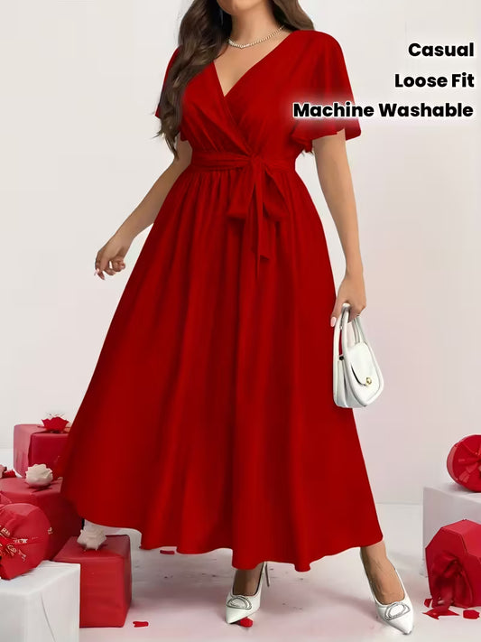 Retro Plus Size Red Dress