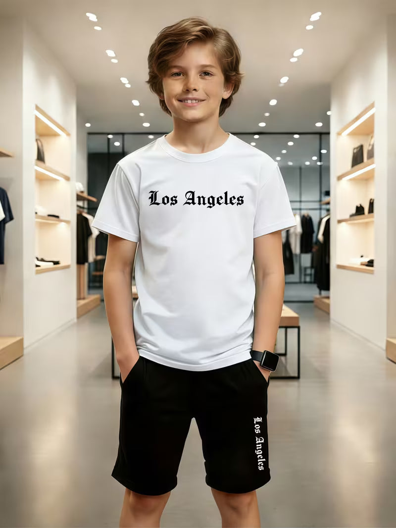 Los Angeles Theme Boys Short Set
