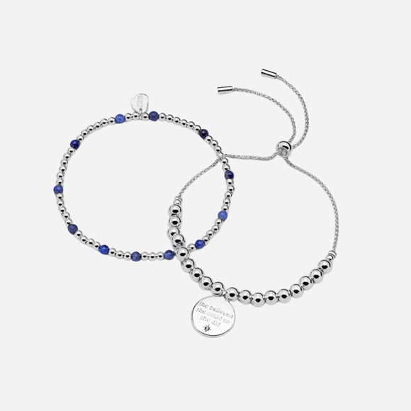 Silver Plated Bracelet Set