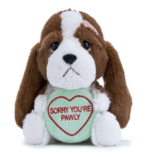 Love Hearts Sorry Youre Pawly Dog Plush