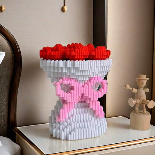 1800+pcs Rose Flower Building Blocks Set