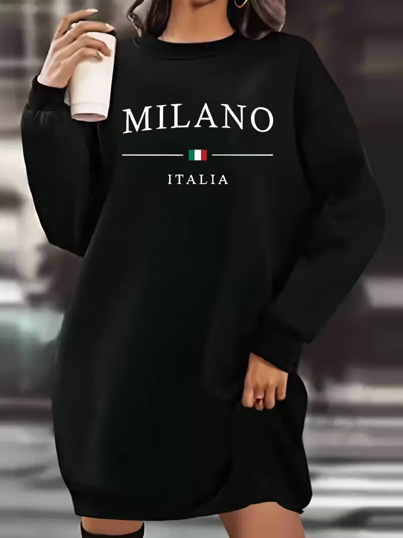 Plus Size Women's Oversized Casual Hoodie Dress