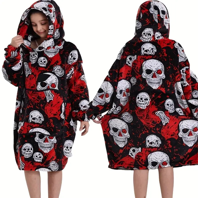 Oversized Flame Retardant Cozy Wearable Blanket Hoodie