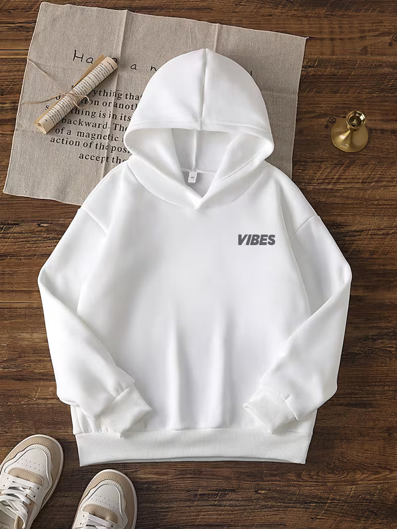 Boys Unique Style Letter-Printed Casual Long Sleeve Hoodie