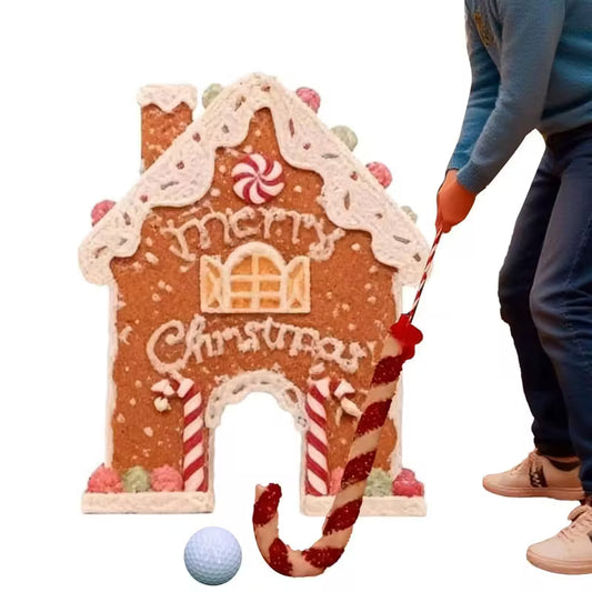 Gingerbread Golf Game Set with Candy Cane Club & Balls