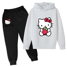 Load image into Gallery viewer, Kids 2PC Hello Kitty Tracksuit Set