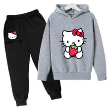 Load image into Gallery viewer, Kids 2PC Hello Kitty Tracksuit Set