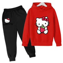 Load image into Gallery viewer, Kids 2PC Hello Kitty Tracksuit Set