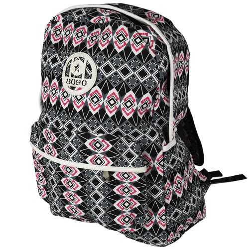 Backpack Bag Design Squares Diamond Rhomb GREY