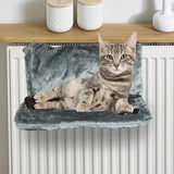 Cat Radiator Bed 45x31x24cm 2339 GREY With Paw Print