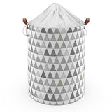 Freestanding Laundry Basket Storage Sorter with Drawstring Lid