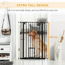 Load image into Gallery viewer, Extra Tall Dog Gate with Cat Door Auto Close