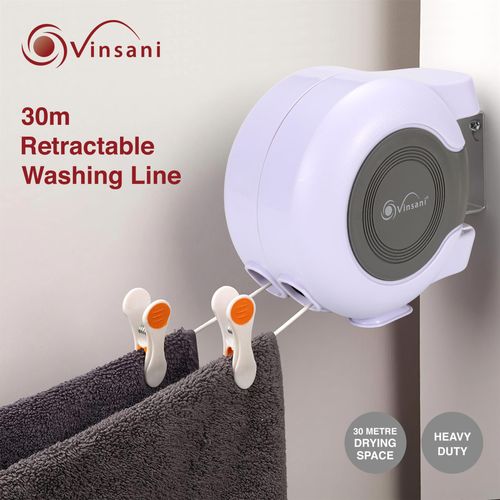Retractable Washing Line with Twin Cable - 30m