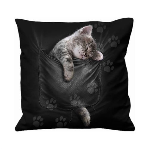 40cm Square Pocket Kitten Cushion