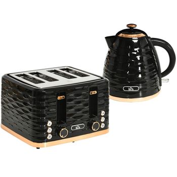 Kettle and Toaster Set 1.7L Rapid Boil Kettle & 4 Slice Toaster