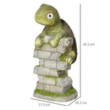 Tortoise Sculpture Garden Statue with Solar LED Light