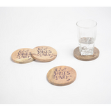 Good Vibes Only Mango Wood Coasters (set of 4)