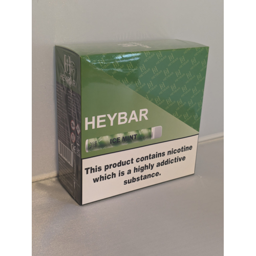 10 Pack of HayBar Ice Mint Flavour 600 puff Disposable Vape