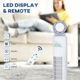 Tower Fan, 3 Speed 3 Mode, Timer, Oscillation Remote White Fan