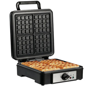 4 Slice Waffle Maker w/ Deep Cooking Plate Adjustable Temperature1200W
