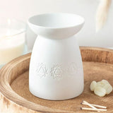 White Ceramic Seven Chakra Oil Burner