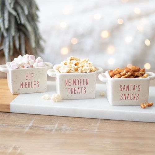 Ceramic Christmas Snack Bowls