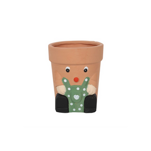 Green Pot Man Terracotta Plant Pot