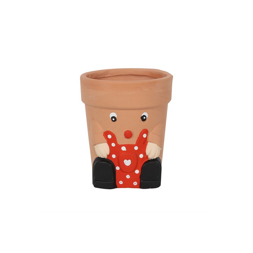 Red Pot Man Terracotta Plant Pot