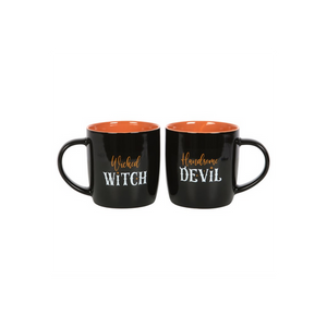 Wicked Witch and Handsome Devil Couples Mug Set