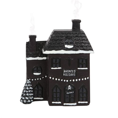 Haunted Holiday House Incense Cone Burner With Nag Champa Incense Cones