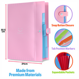 Colourful Plastic File Organisers Pack Of 4