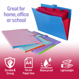 Colourful Plastic File Organisers Pack Of 4