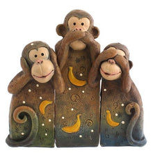 Load image into Gallery viewer, See, Speak, Hear No Evil Monkeys