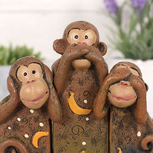 Load image into Gallery viewer, See, Speak, Hear No Evil Monkeys