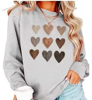 Heart Print Sweatshirt