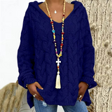 Plus SIze Twist Knitted Hooded Jumper