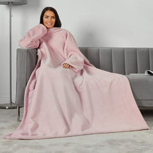 Load image into Gallery viewer, Sherpa Wearable Blanket With Sleeves