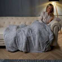 Load image into Gallery viewer, Heated Fluffy Electric Blanket - Grey