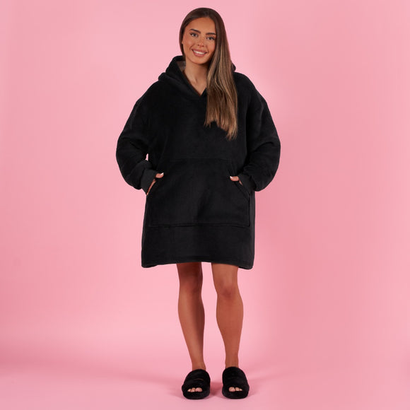 Petite Sherpa Fleece Hoodie Blanket