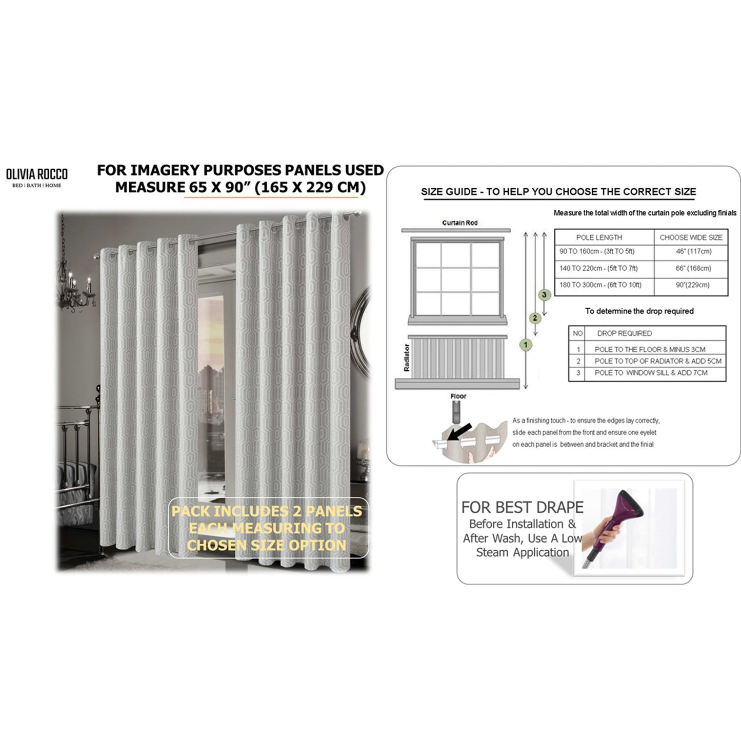 Paris Eyelet Jacquard Curtains Natural Geometric Pattern Thermal Insulated