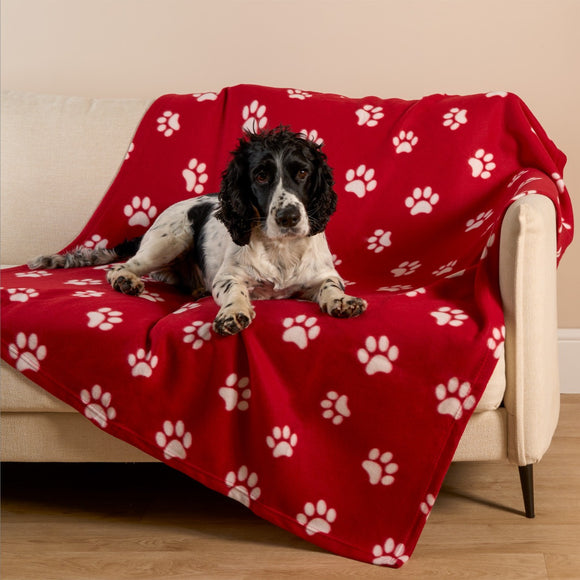 Paw print Dog throw