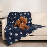 Pet Paw Print Fleece Blanket