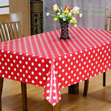 Polka Dot Print Wipe Clean PVC Tablecloth